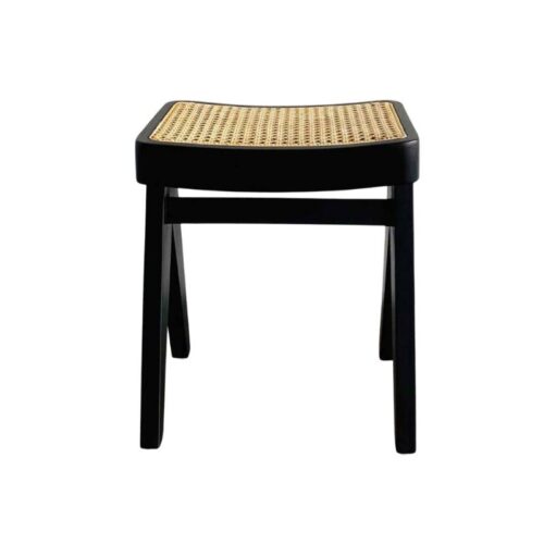 Juno Teak Stool with Rattan Weaving