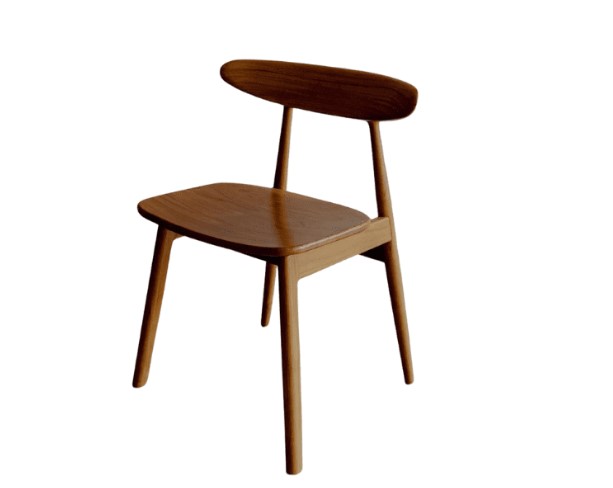 Jason Dining Chair — a minimalist teak cafe chair with a natural finish for modern interior space