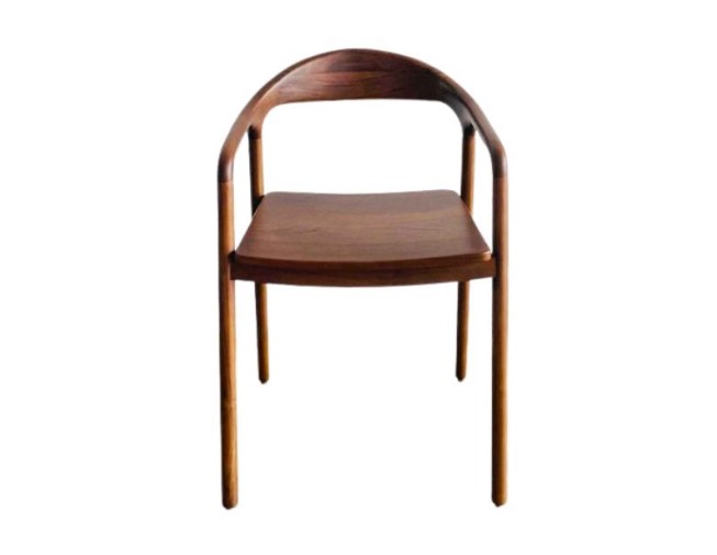 Selly Dining Chair – rustic teak wood cafe chair with natural finish for cozy dining spaces